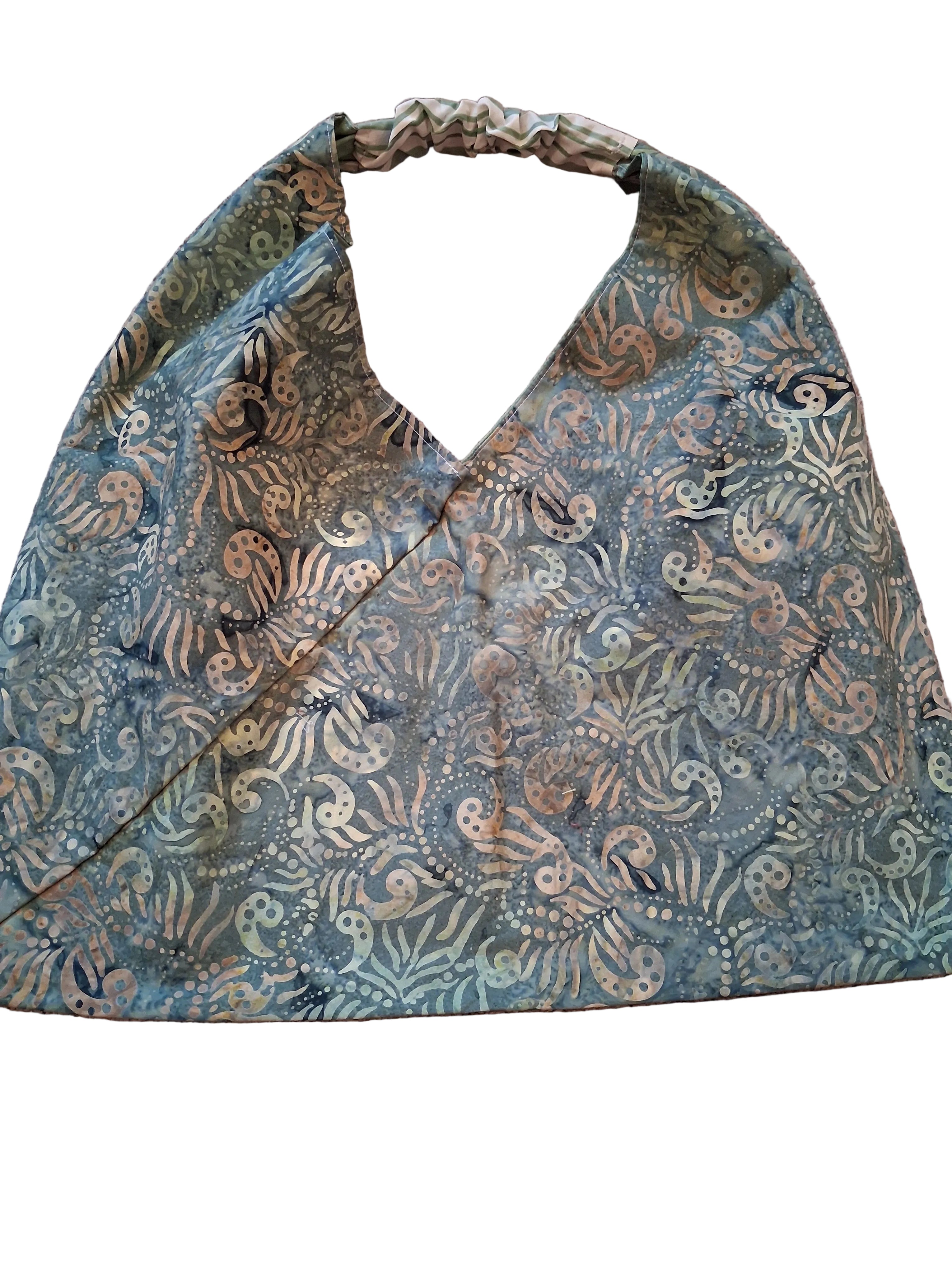 Origami Bag Green/Yellow with Green/White Handle