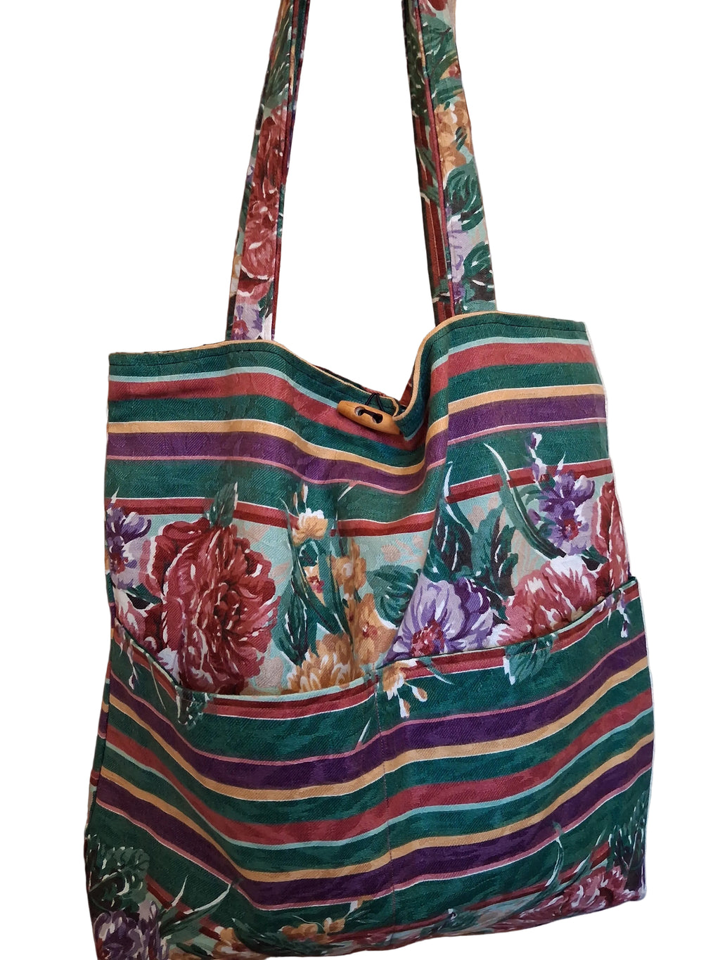 Tote Bag Floral/Striped