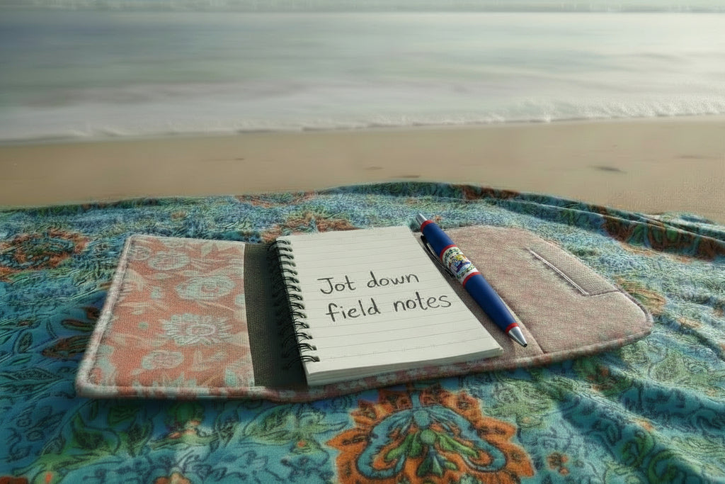 Floral Coral Travel Notebook