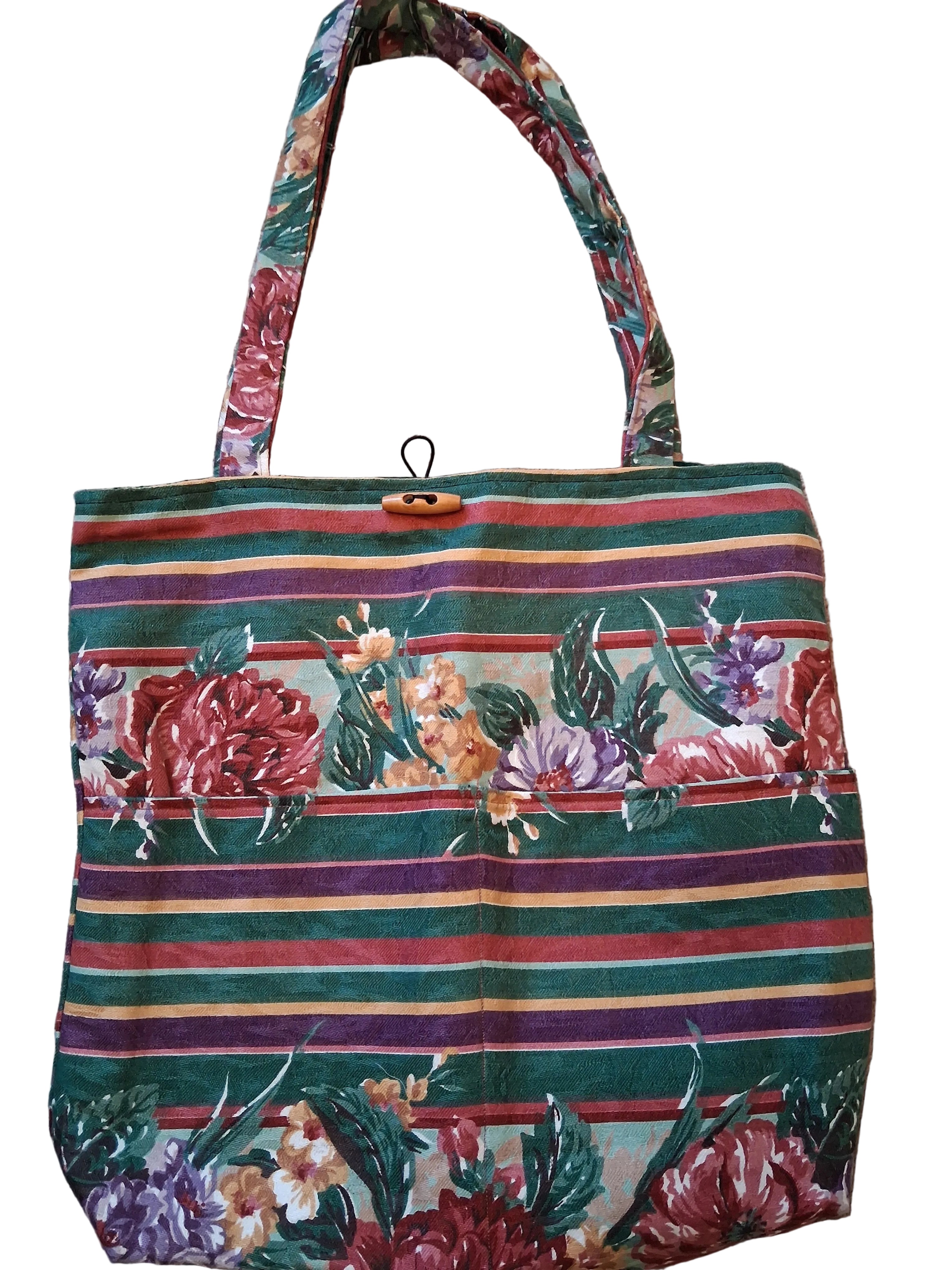 Tote Bag Floral/Striped