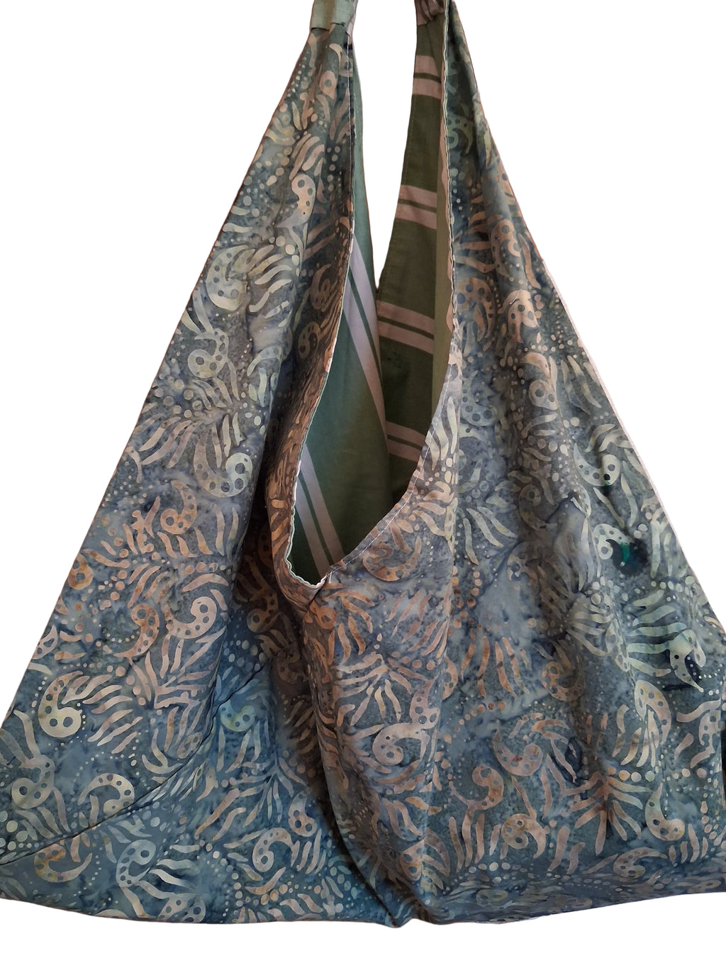 Origami Bag Green/Yellow with Green/White Handle