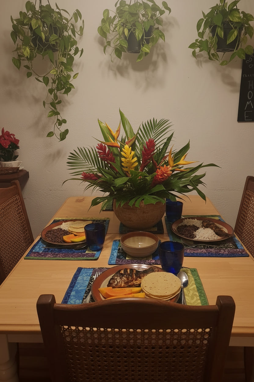 SET #3 Placemats (4 matching) with 2 Pot Holders