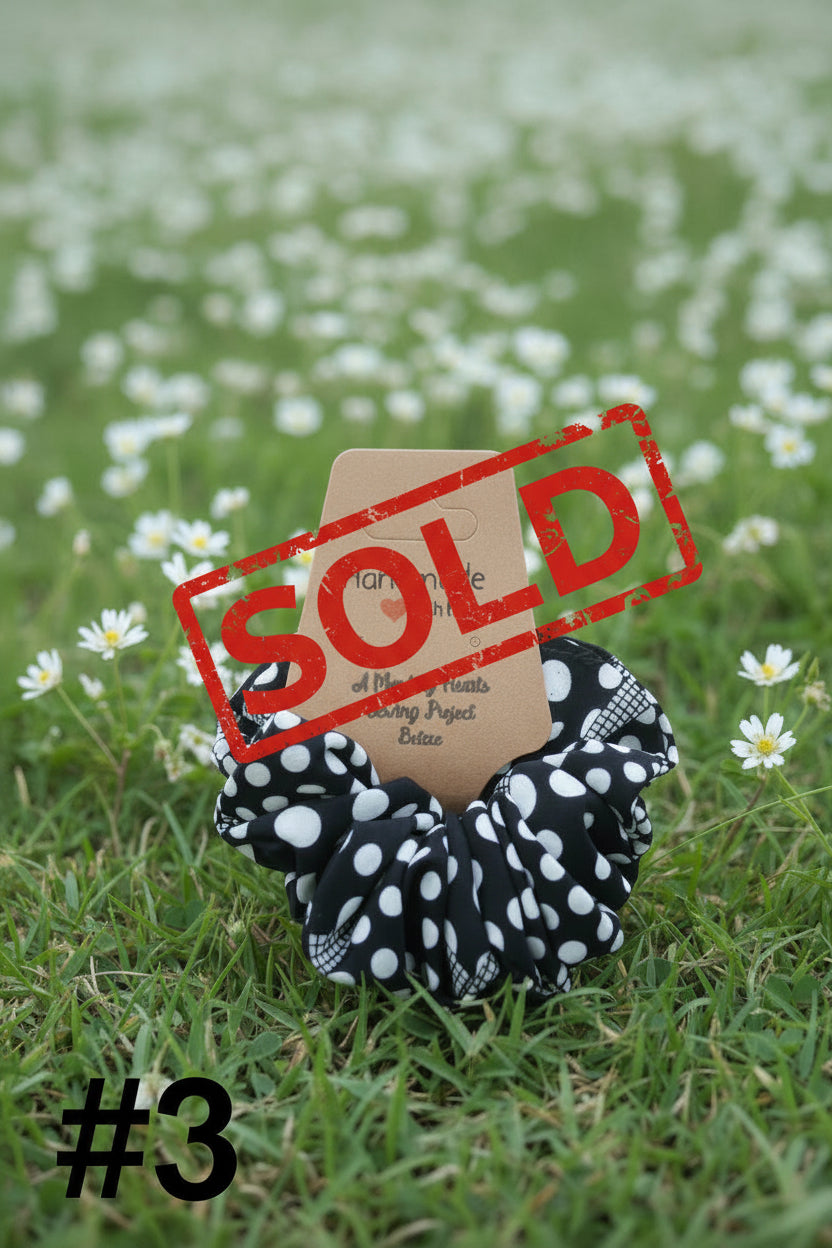 One of a Kind Scrunchies (each sold separately for $5, or 5 for $20)